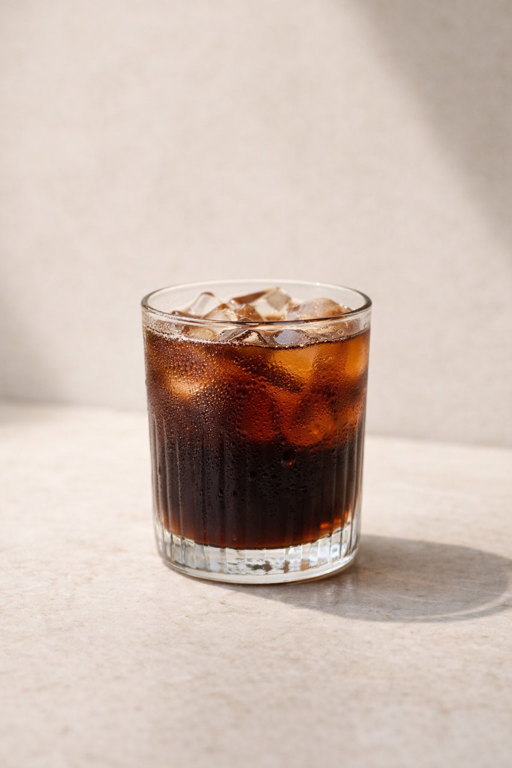 Classic black cold brew over ice
